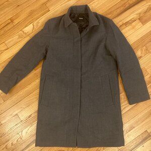 Theory 100% Wool Straight Car Coat